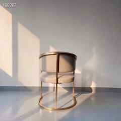 stainless steel armrest dining chair