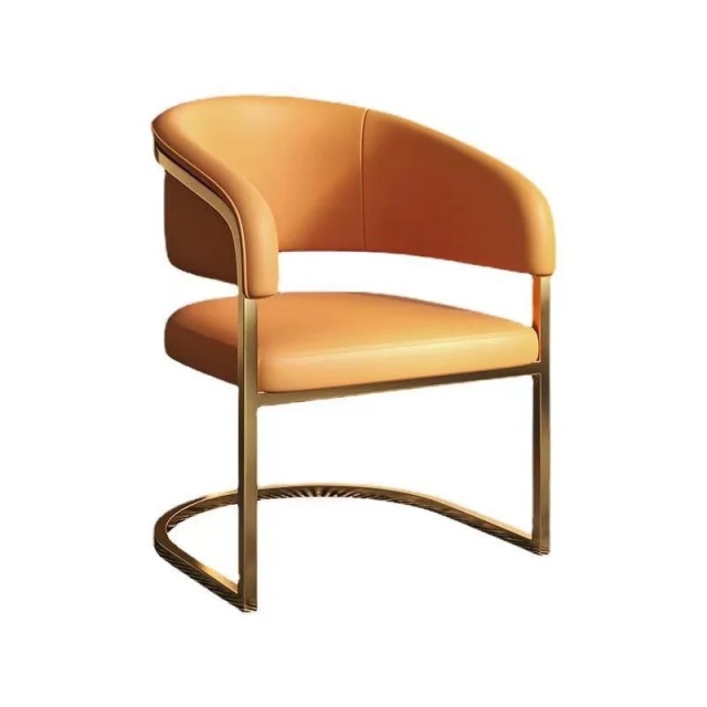 stainless steel armrest dining chair