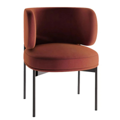 velvet upholstered dining chair