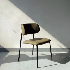 metal frame vinyl upholstered dining chair