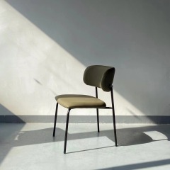 metal frame vinyl upholstered dining chair