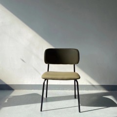 metal frame vinyl upholstered dining chair