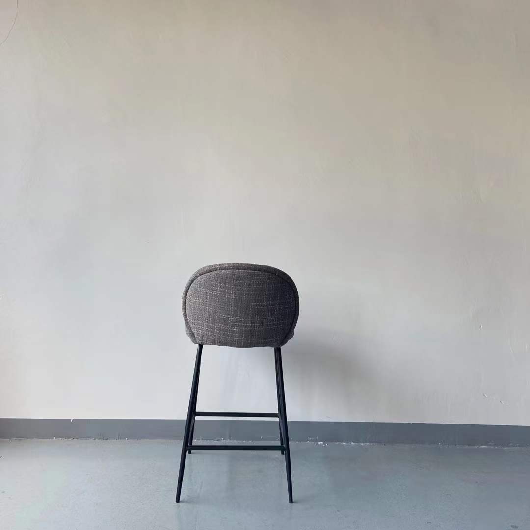 velvet upholstered high bar chair
