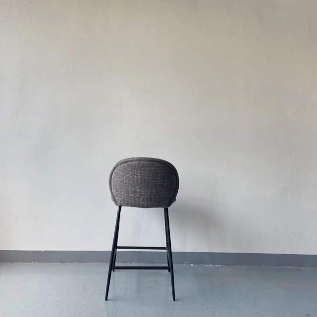 velvet upholstered high bar chair