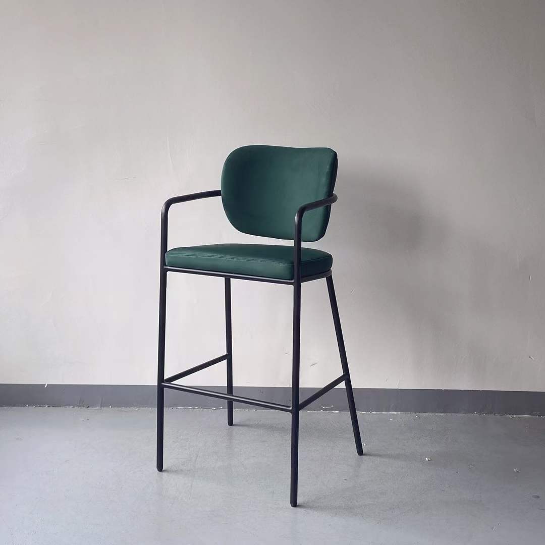 high back metal restaurant bar chair