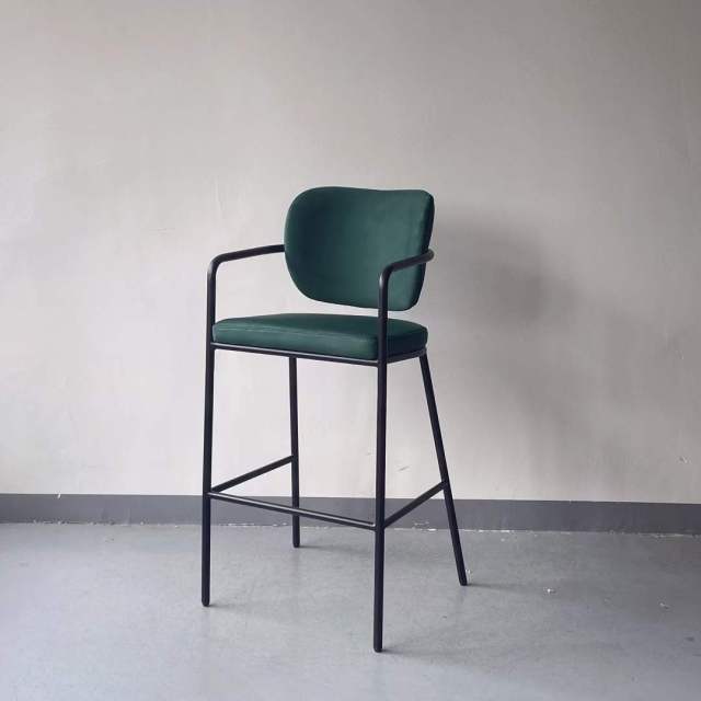 high back metal restaurant bar chair