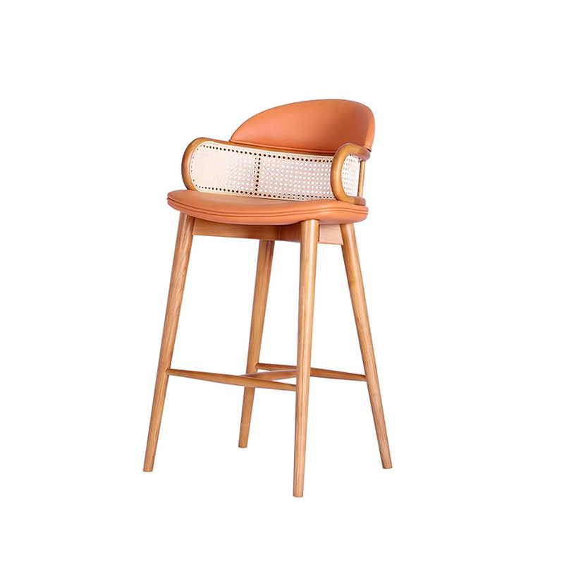 Japanese restaurant wooden high bar chair