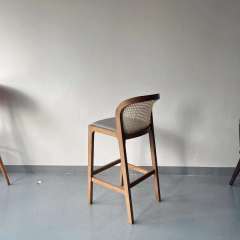 rattan high bar dining chair