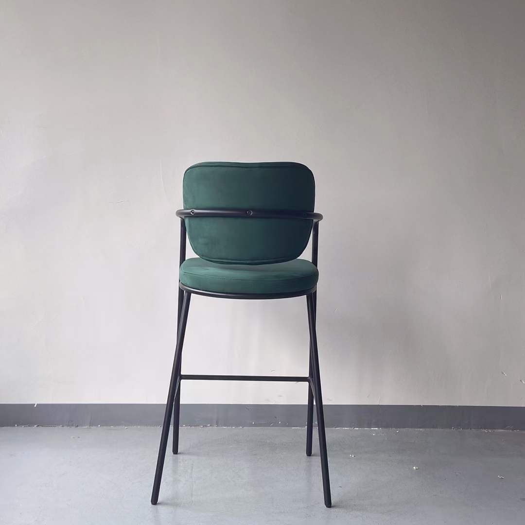 high back metal restaurant bar chair