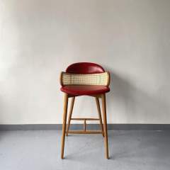 Japanese restaurant wooden high bar chair