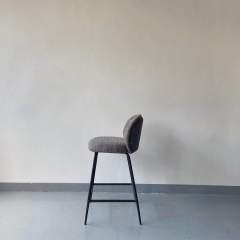 velvet upholstered high bar chair