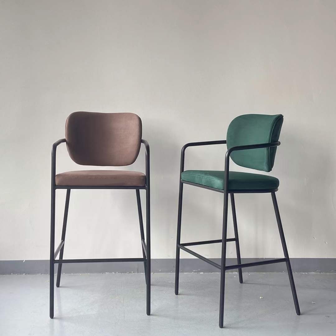 high back metal restaurant bar chair