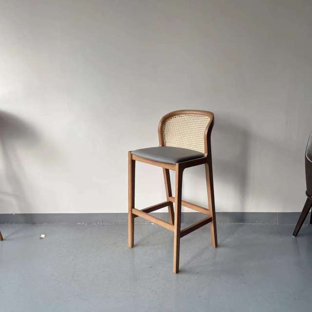 rattan high bar dining chair