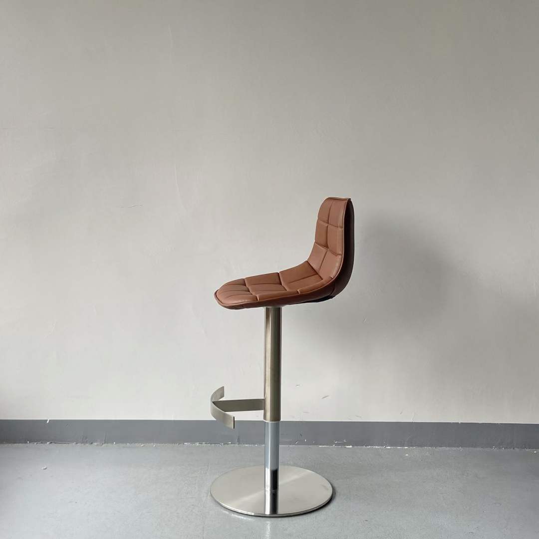 height adjustable stainless steel high bar chair