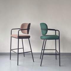 high back metal restaurant bar chair