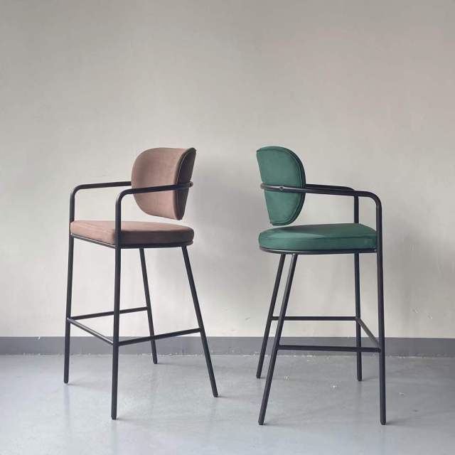high back metal restaurant bar chair