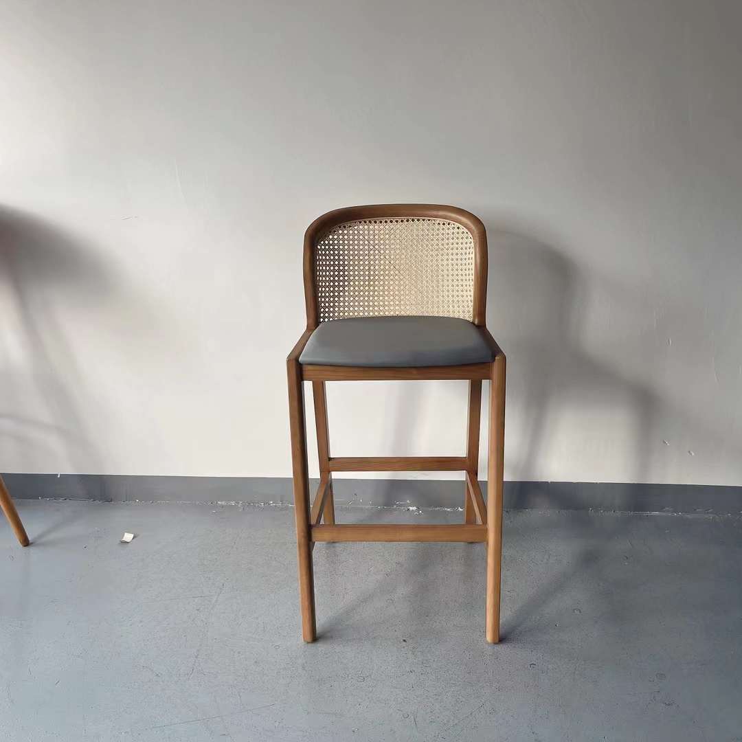 rattan high bar dining chair
