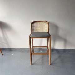 rattan high bar dining chair