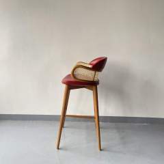 Japanese restaurant wooden high bar chair