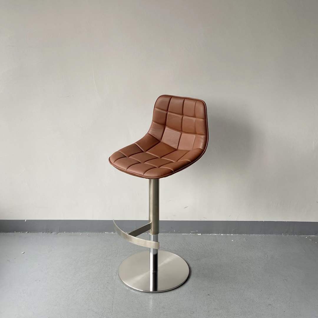 height adjustable stainless steel high bar chair