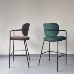 high back metal restaurant bar chair