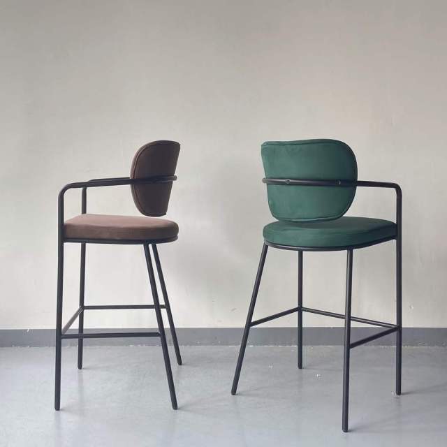 high back metal restaurant bar chair