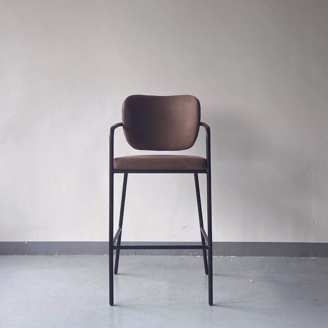 high back metal restaurant bar chair