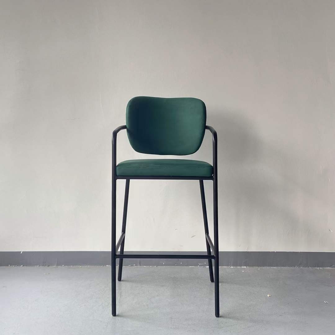 high back metal restaurant bar chair