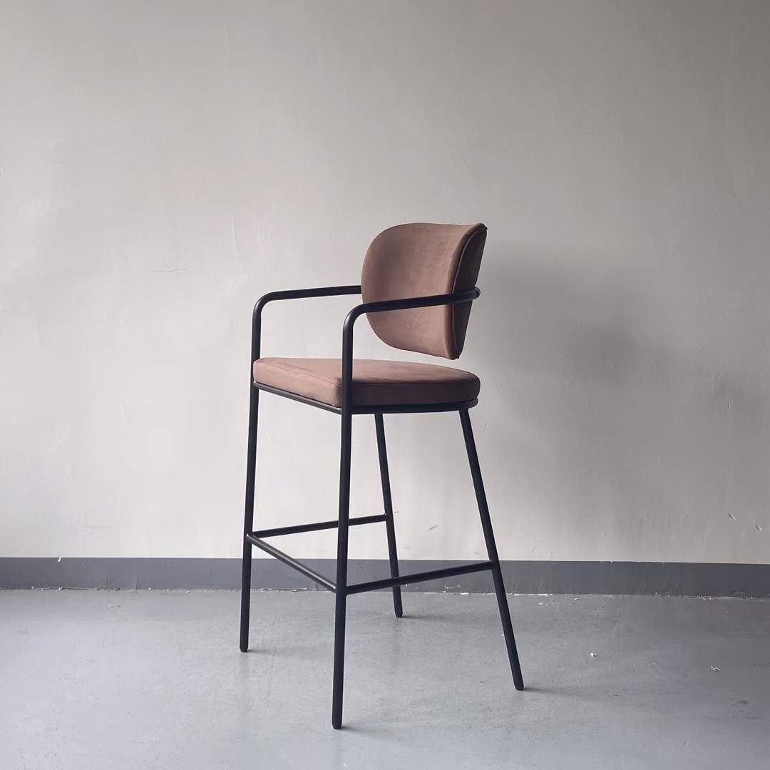 high back metal restaurant bar chair