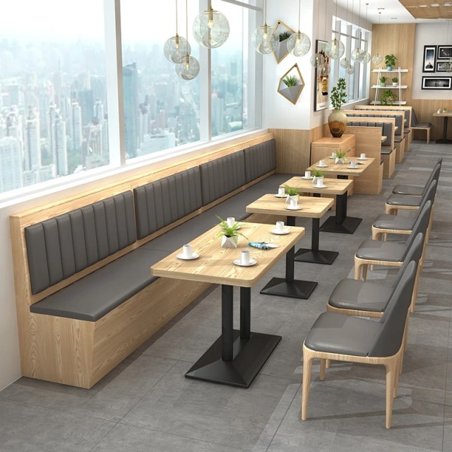 package solution custom design nordic indoor commercial furniture restaurant modern solid wood metal modern luxury dining chairs booth seating for restaurant