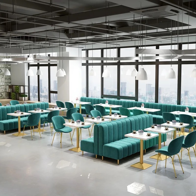 package solution luxury coffee shop furniture commercial bench chair cafe restaurant booth seating set tables and chairs