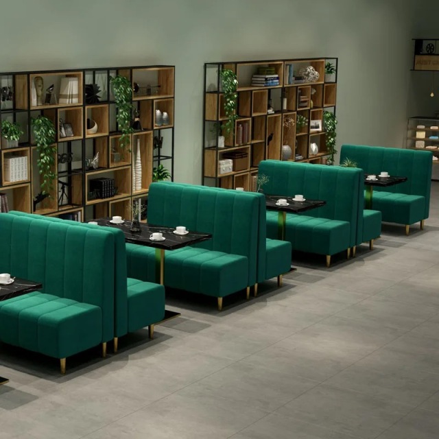 package solution luxury coffee shop furniture commercial bench chair cafe restaurant booth seating set tables and chairs