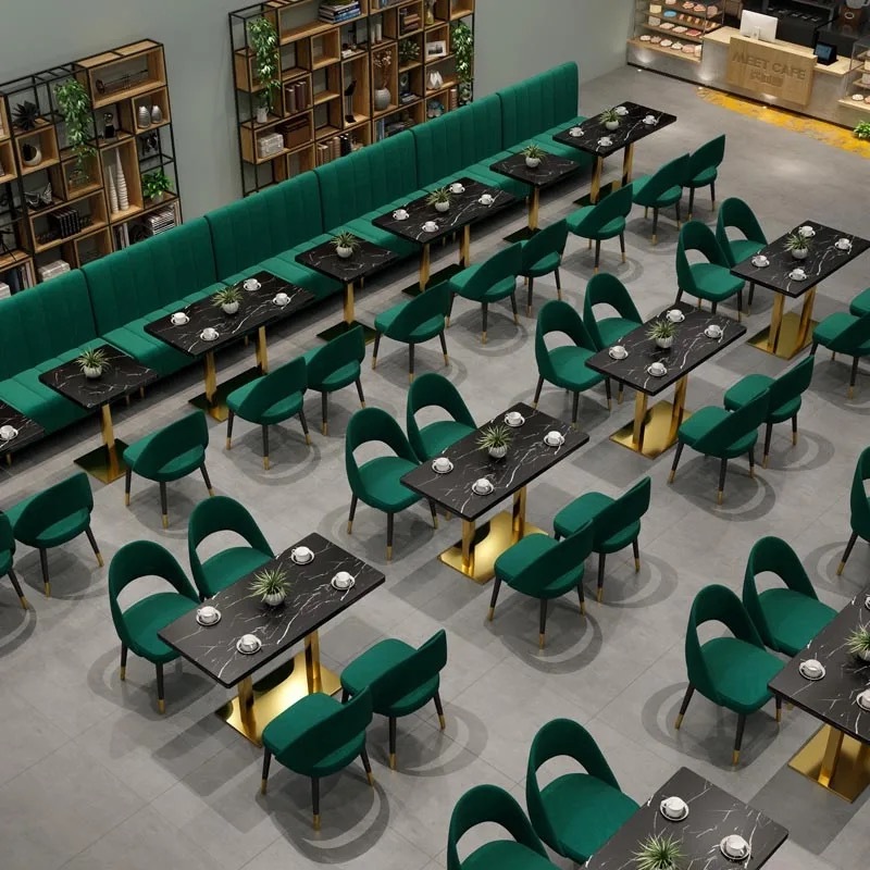 package solution luxury coffee shop furniture commercial bench chair cafe restaurant booth seating set tables and chairs