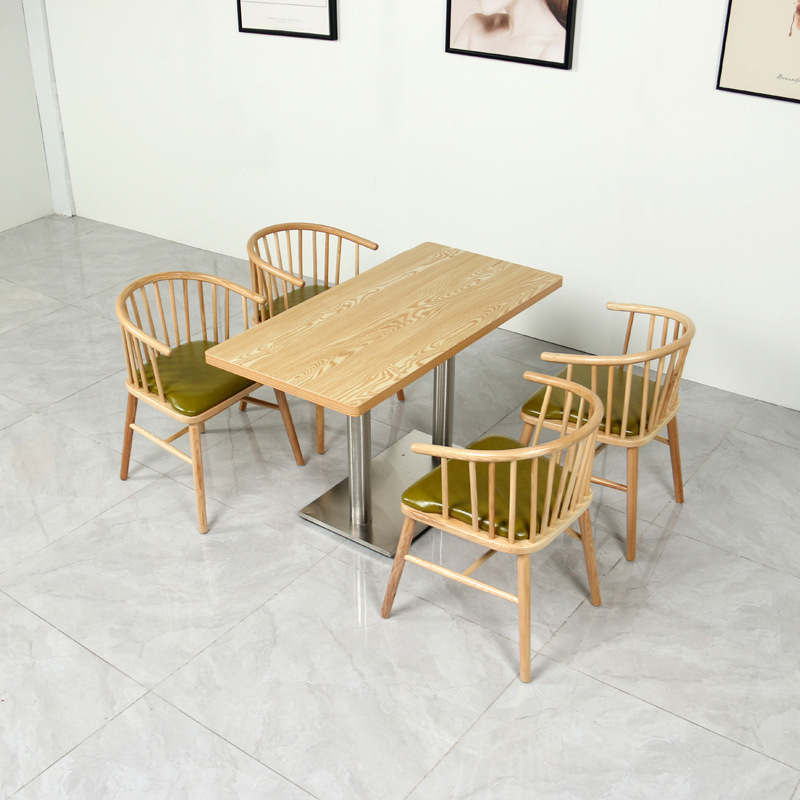 package solution canteen fast food coffee shop square commercial furniture modern restaurant tables and chairs set