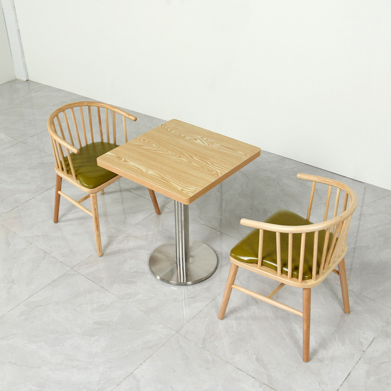 package solution canteen fast food coffee shop square commercial furniture modern restaurant tables and chairs set