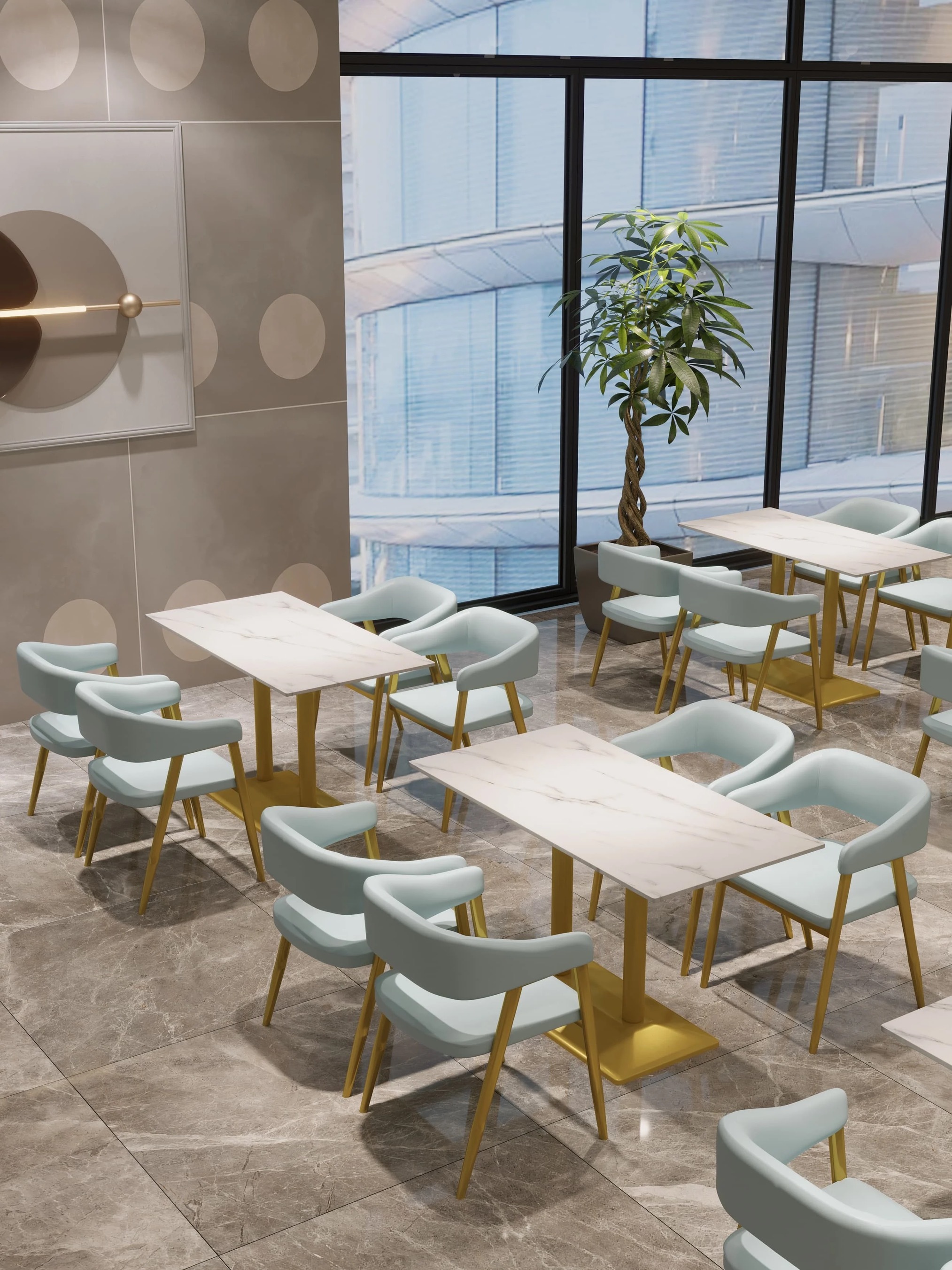 package solution commercial furniture fast food shop dining restaurant chairs and tables furniture set modern luxury