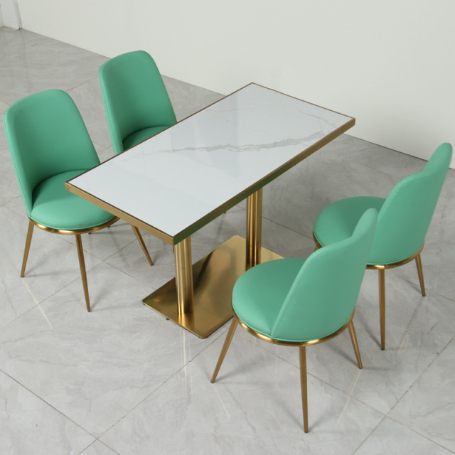 package solution durable stainless steel leg cafe shop use commercial modern dining restaurant furniture cafe table and chairs