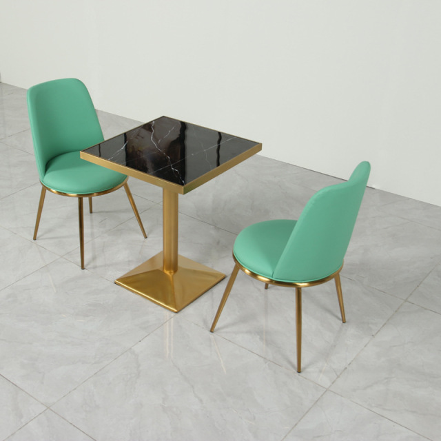 package solution durable stainless steel leg cafe shop use commercial modern dining restaurant furniture cafe table and chairs