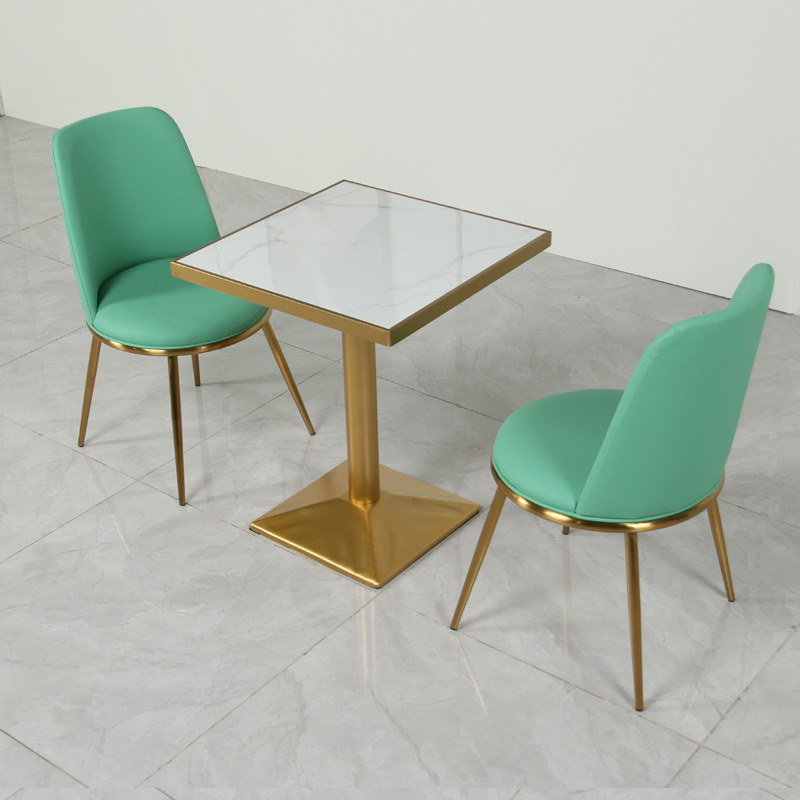package solution durable stainless steel leg cafe shop use commercial modern dining restaurant furniture cafe table and chairs