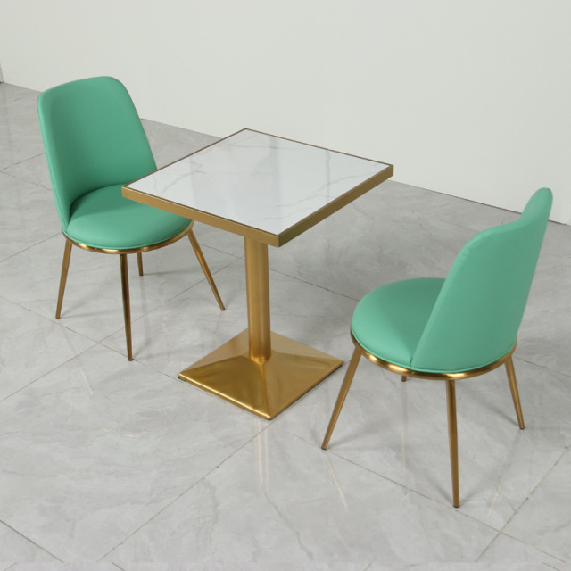 package solution durable stainless steel leg cafe shop use commercial modern dining restaurant furniture cafe table and chairs