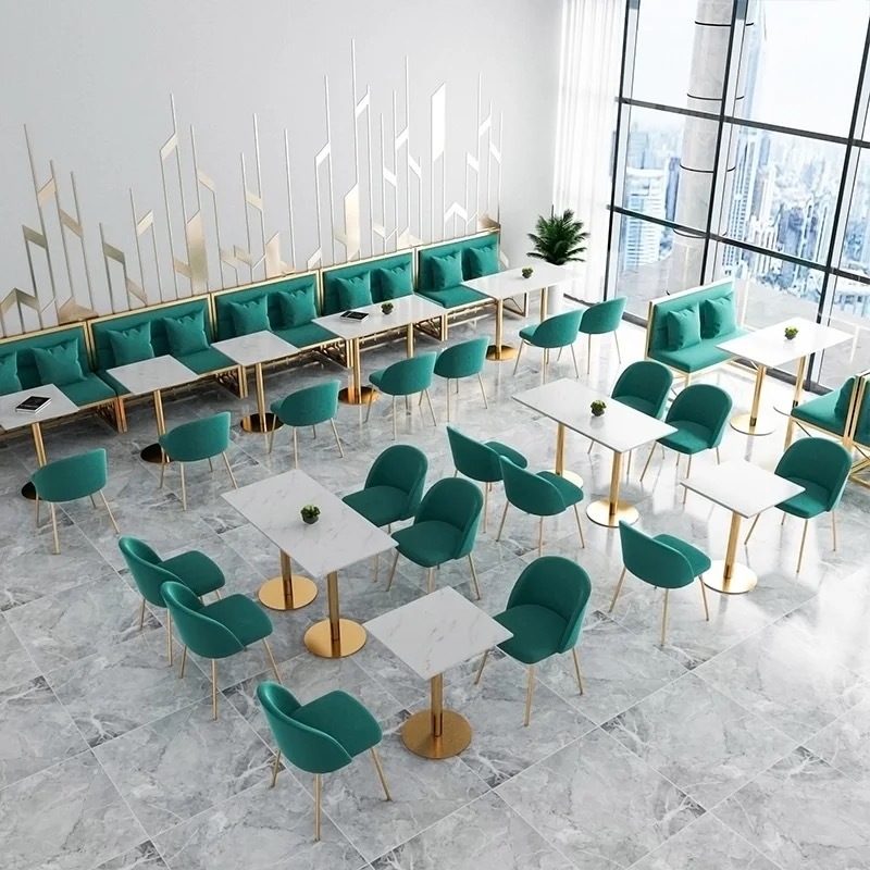 package solution commercial stainless steel restaurant coffee shop furniture table and chairs