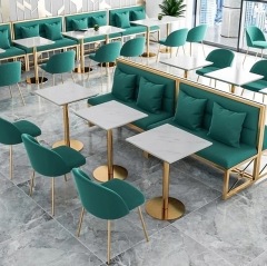 package solution commercial stainless steel restaurant coffee shop furniture table and chairs