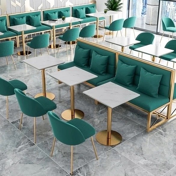package solution commercial stainless steel restaurant coffee shop furniture table and chairs