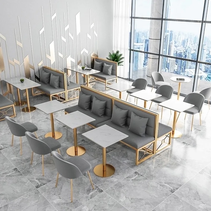 package solution commercial stainless steel restaurant coffee shop furniture table and chairs