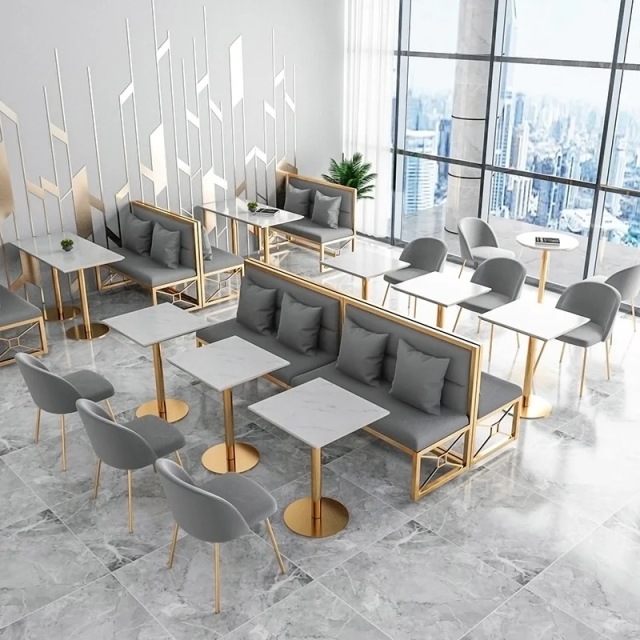 package solution commercial stainless steel restaurant coffee shop furniture table and chairs