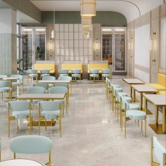 package solution simple style comfort restaurant tables and chairs booth seating set coffee shop furniture