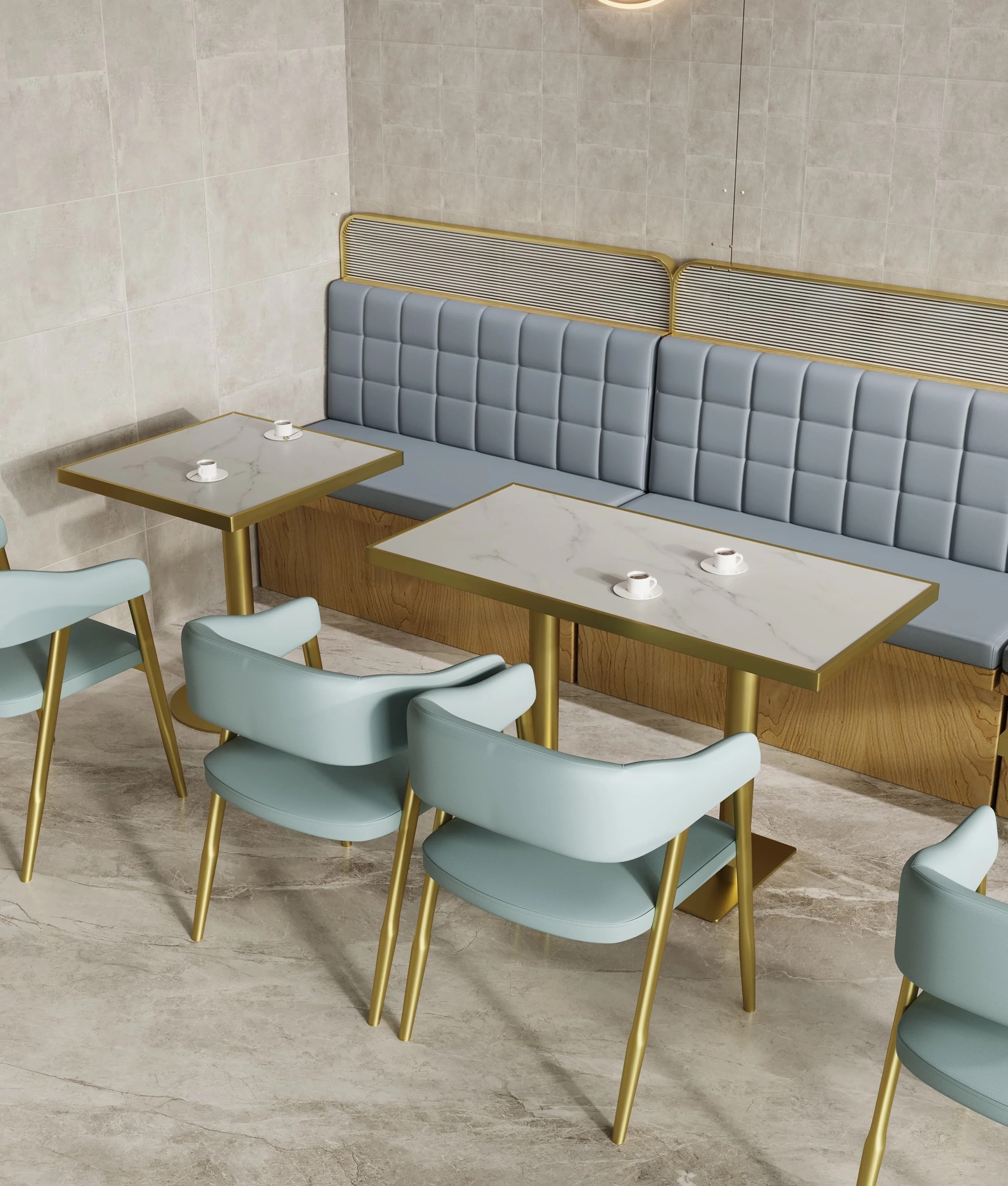 package solution commercial minimalist cafe shop dinning fast food restaurant furniture booths and table sets