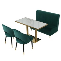 package solution luxury coffee shop furniture commercial bench chair cafe restaurant booth seating set tables and chairs