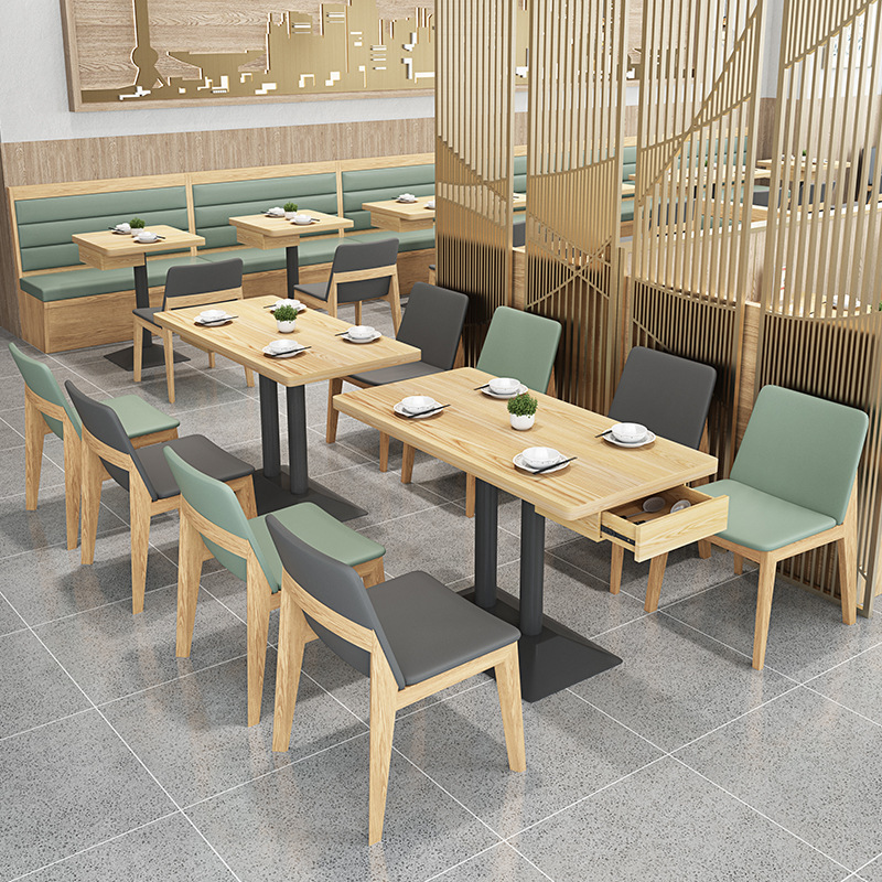 elegant wood dining furniture design high back single side restaurant sofa booth seating and table set
