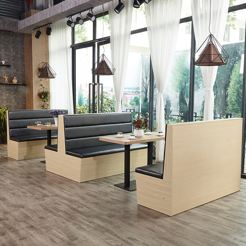 SOF modern custom cafe furniture booth seating table and chair wholesale